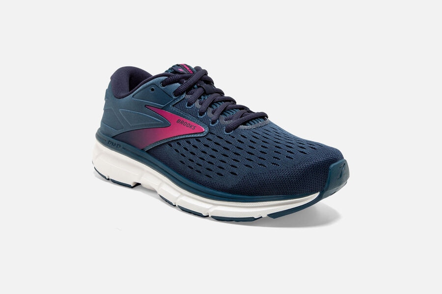 Brooks Dyad 11 Road Running Shoes - Womens - Navy/Pink - FD0234179